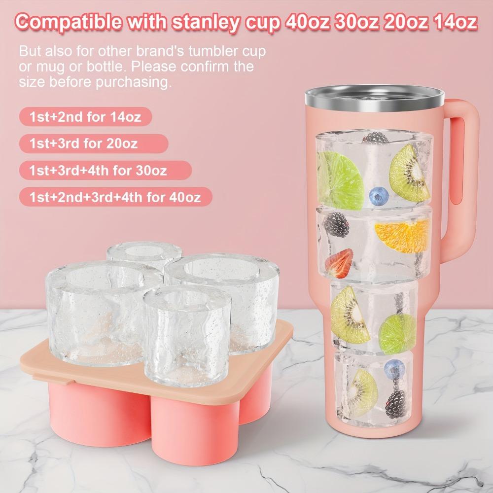 1pc/Ice Tray for Rolling Cups, New Silicone Ice Maker, for Making 4 Covered and Fridge Hollow Cylindrical Ice Molds