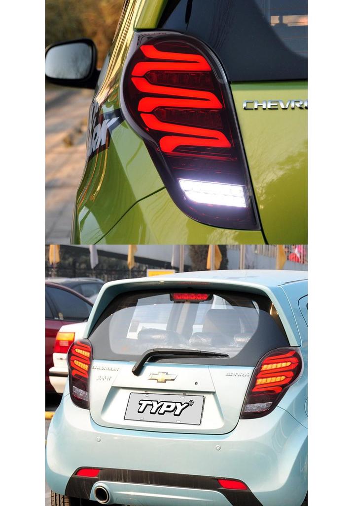 LED Rear Tail Light Assembly with Flowing Turn Signals for 2011-2014 Chevrolet Spark