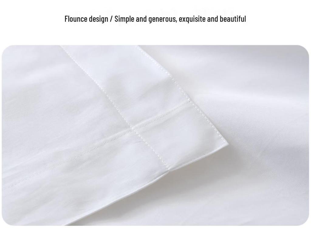 Luxuriöses 4-teiliges Bettwäscheset aus reiner Baumwolle in Hotelqualität: Bettbezug, Bettlaken, Kissenbezüge, Reinweißes Satin-Finish