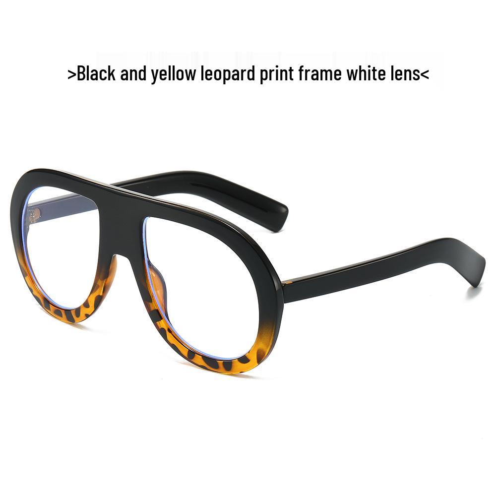 New Women's Large Frame European American Sunglasses - Trendy Goggle Style Fashion with High-End Feel