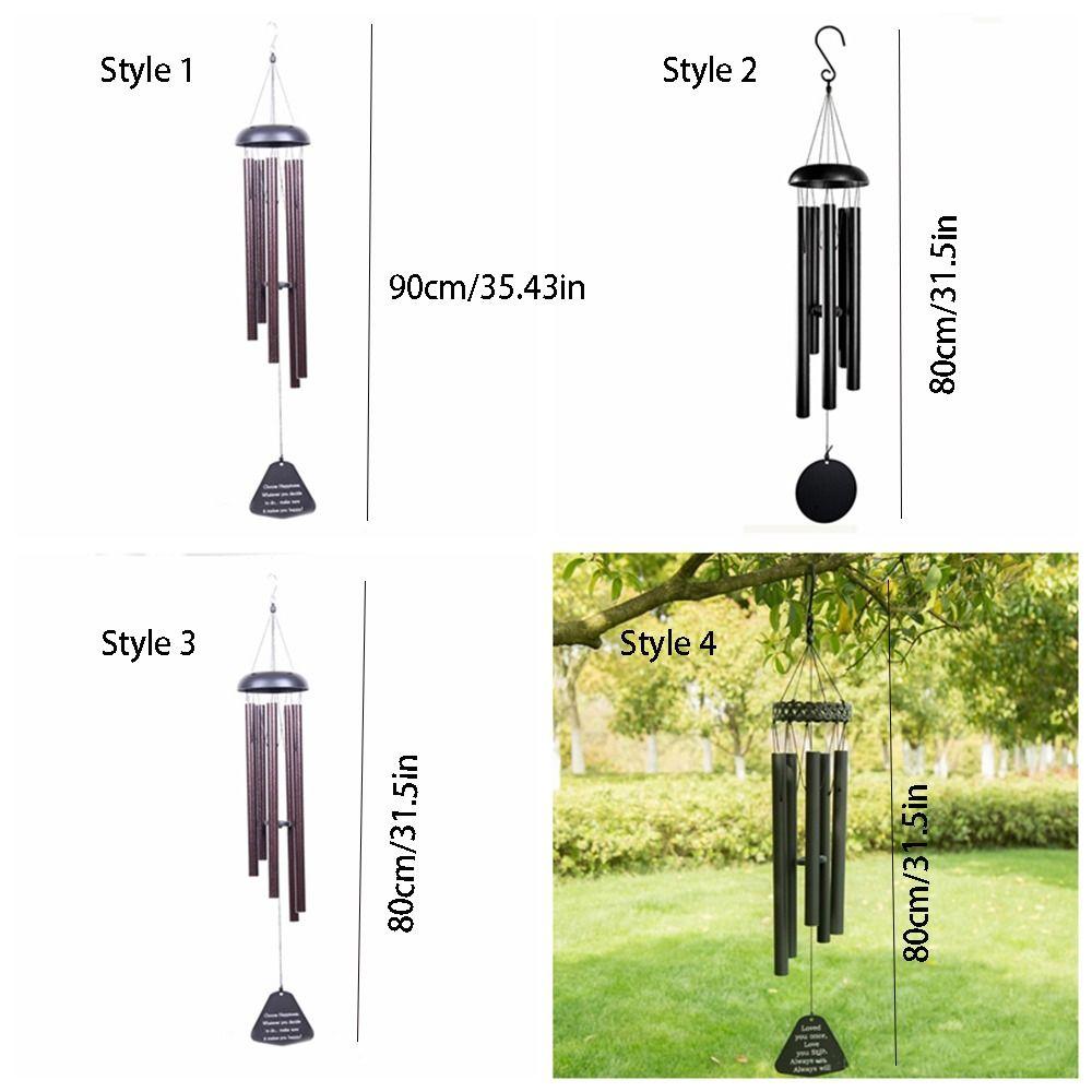 Retro Aluminum Tube Wind Bell Japanese Style Blessing Bell Hanging Decoration Wind Chimes  Room