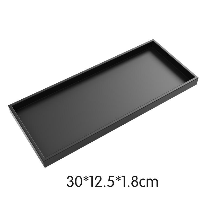 

Silicone Bathroom Storage Tray - Multi-Purpose Dresser Organizer for Soap, Keys, Jewelry and Vanity Essentials чёрный
