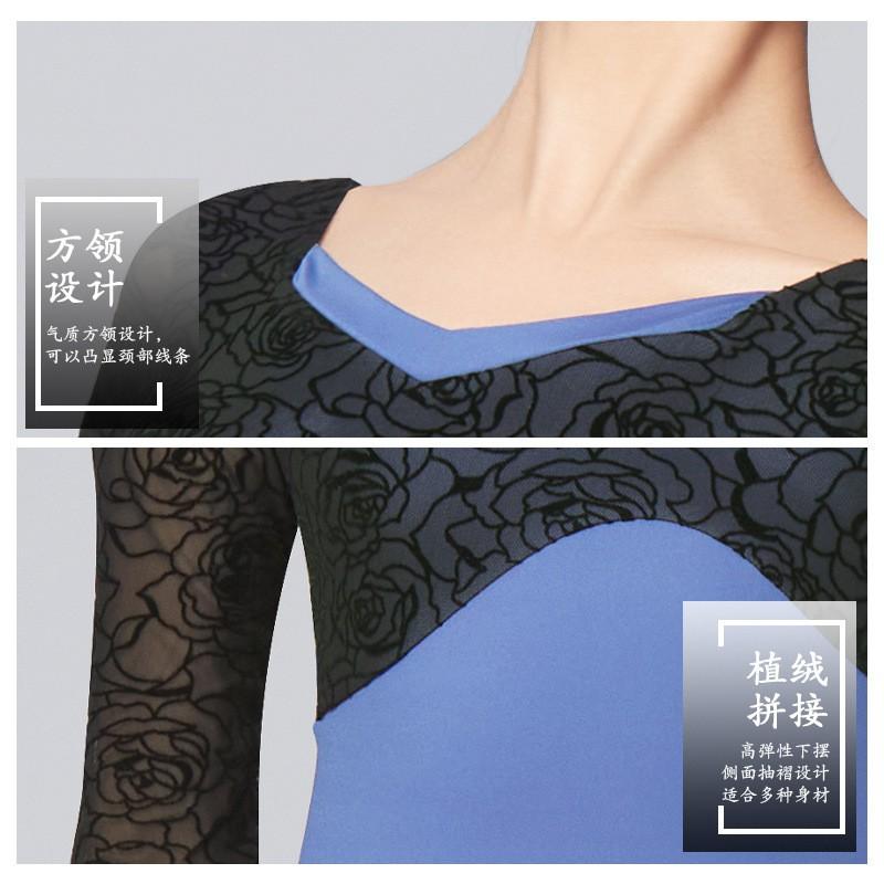 Womens Long Sleeve Dance Leotard Ballet Modern Gymnastics Fitness Stretchable Performance Wear