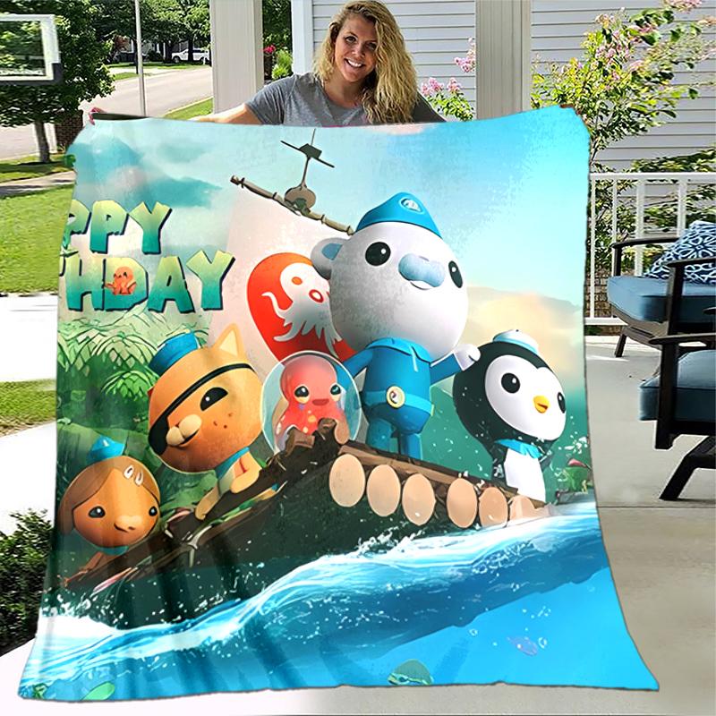 1pc Blanket The Octonauts2 Print Design, Lightweight Blanket for Sofa, Bed- Soft &Warm, Gift for All Seasons Like Christmas, Halloween