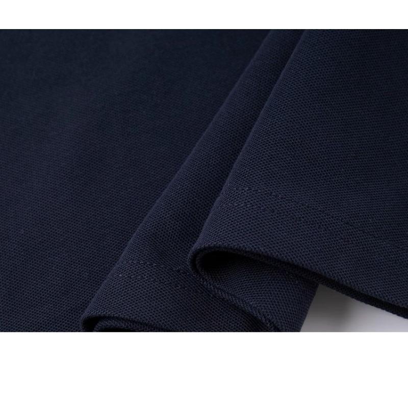 Casualowy T-shirt z kontrastowym kołnierzykiem polo, luźny, jesienny, z haftem, modny, z długim rękawem, kontrastowy top bazowy dla kobiet, T-shirty damskie