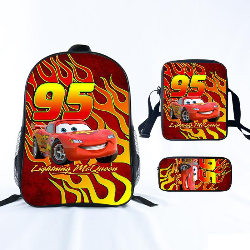 Lightning Mcqueen Grundschultasche Jungen Leichter Kinderrucksack Freizeitrucksack Umhängetasche Federmäppchen