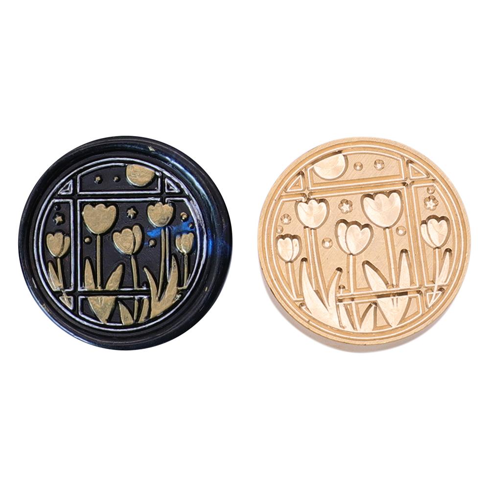 Wax Copper Head Window Pattern Series Vintage Craft Sealing Stamp Head For Cards Envelopes Wedding Invitations Gift Packaging