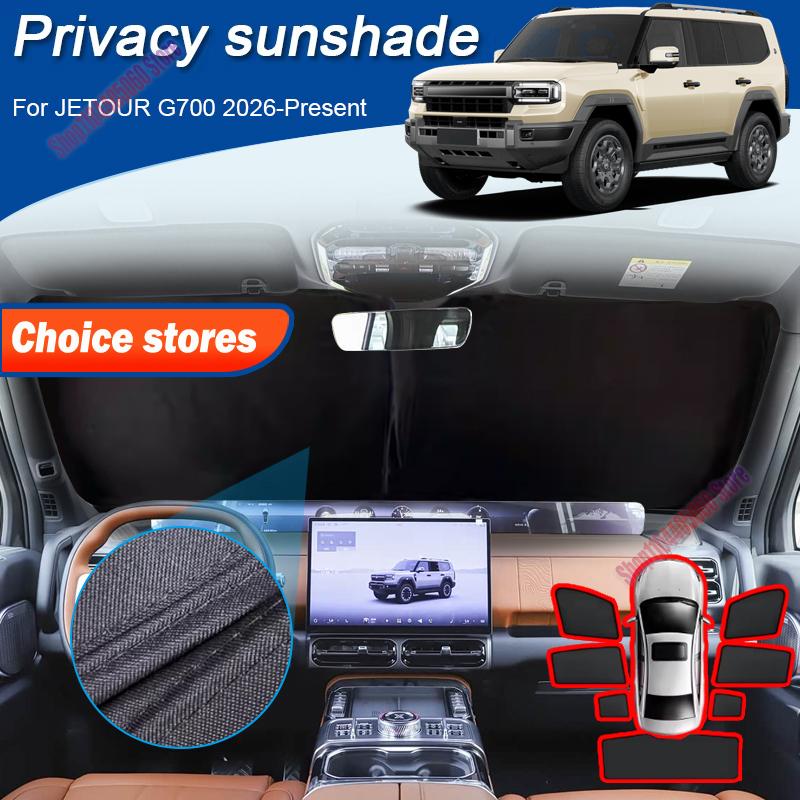 Auto Black Window Privacy Sunshade For JETOUR G700 2026-Present Anti-UV Heat ulation Protect Cover Interior Accessory