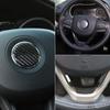 3pcs Car Steering Wheel Moulding Trim for Jeep Grand Cherokee 2014+ Carbon Fiber