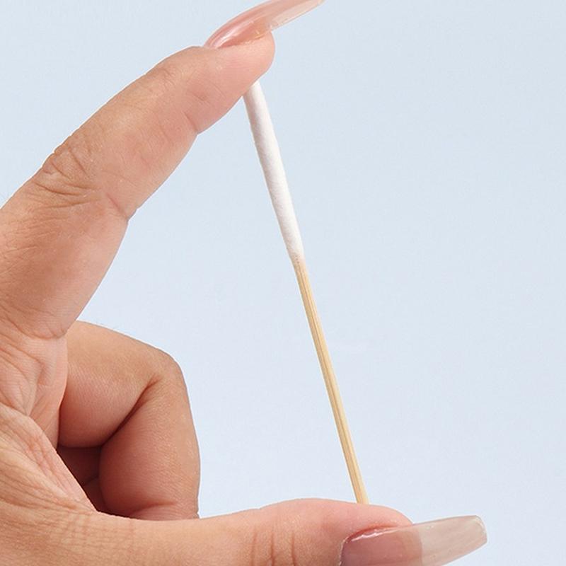 30/90Pcs Disposable Longer Cotton Swab Brush Lint Free Micro Brushes Wood Cotton Cotton Swab Brush Make Up Brushes