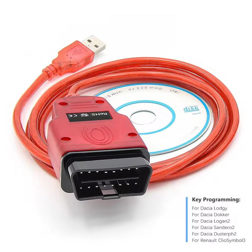 2025 Renolink V2.10 OBD2 Cable for Renault Renolink V1.99 Upgraded Version ECU Programmer Air-bag Reset ECM UCH Key Coding Auto