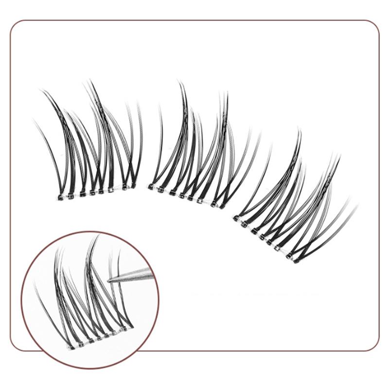 Glue-Free Sunflower Double Tip Wheat Comic Book Self-Adhesive Light Section False Eyelashes