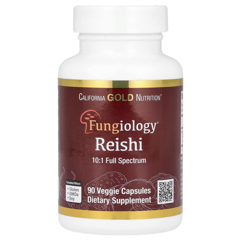 Reishi Mushroom (Ganoderma Lucidum), Full Spectrum, Certified Organic, 90 Veggie Capsules (600Mg per Veggie Capsule)