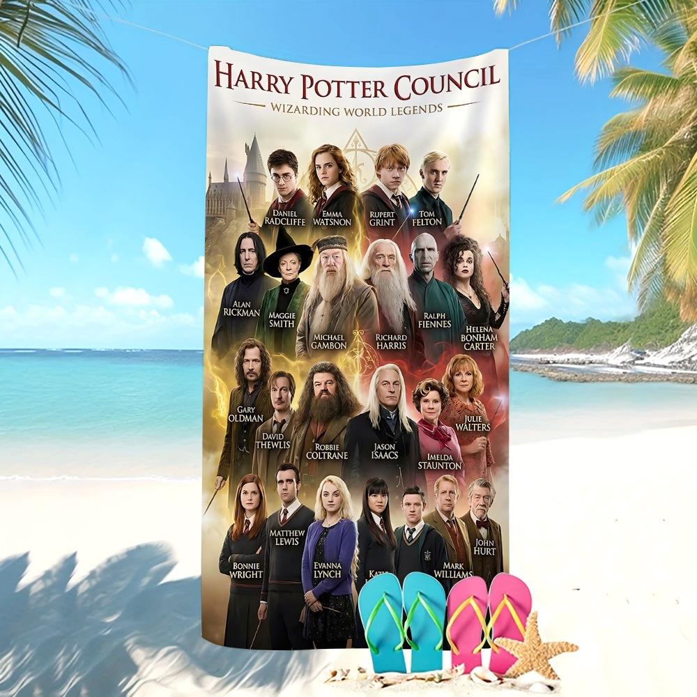 Fantasy Magic Character Pattern Microfiber Large Towel For Children Beach Swimming Shower