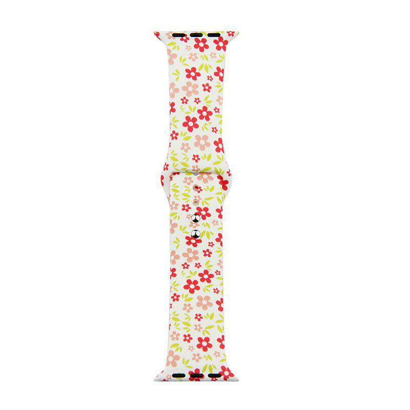 Cureaua de ceas din silicon moale pentru curele de ceas Apple 5 4 40mm 44mm Curea sport imprimata pentru curele din seria iWatch 3 2 1 38mm 42mm bratara