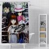 Anime Steins Gate Shower Curtain Waterproof Polyester Fabric Paint Colorful Bath Curtains Home Bathroom Decor Curtain With Hook