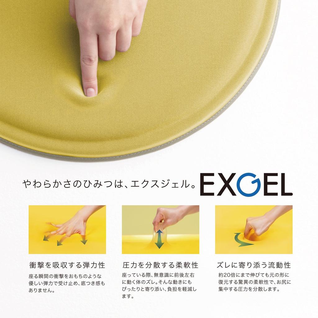 EXGEL (Exgel) / Kaji Cushion Mini Puni Marine Blue Gel Cushion Compact Made in Japan Portable Foldable Travel for Games, Theater, Airplanes, Shinkanse