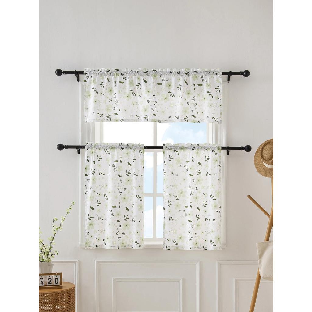140 * 46CM (1 PCS) 68 * 60CM 60 * 91CM (2pcs) Série de flores pequenas cortinas de cozinha adequadas para cozinhas