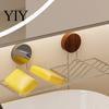 Stainless Steel Soap Holder Dish, No-Drill Suction Cup Holder, with Removable Dish Double Slot Design, Drainage Tray for Bathroom And Kitchen