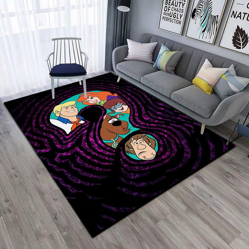 Halloween Cartoon Comedy Adventure Movie Scooby-Doo Carpet Is Suitable for Living Room and Bedroom Doormats Office Balcony Decorative Carpet V8
