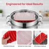 3 pezzi Con Coperchio Ventilato Stampo per Hot Dog in Silicone per Alimenti Vassoio per Preparare Prosciutto Cucina di Casa Cottura
