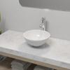 Day and Night - Day and Night Bathroom Sink with White Round Ceramic Mixer Tap