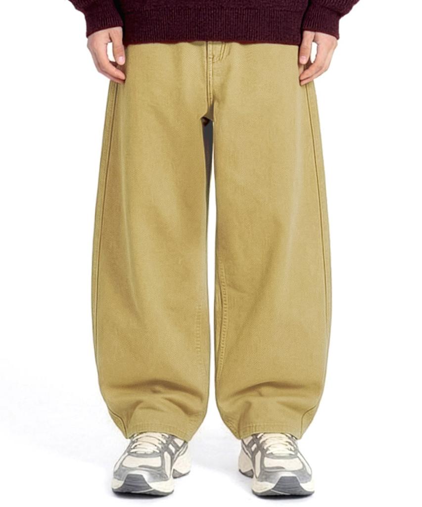 Hapeunain Elastic Waist Balloon Wide Cotton Pants I07Jrd_Hxf11346