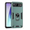 KEYSION Shockproof Armor Case for Infinix Hot 60i 5G Soft Silicone+PC Metal Ring Stand Phone Back Cover for Infinix Hot 60i 5G