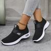 Fashion Womne's Spring Autumn Lightweight Running Sports Shoes Fashion Knit Mesh Casual Sneakers Woman Breathable Slip On Walking Shoes