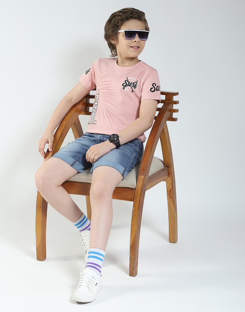 MONTE CARLO Camiseta Estampada de Gola Redonda para Meninos