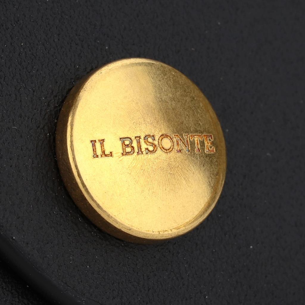 IL BISONTE Key Case SKH115 PV0039 BK255H IO KEYRING Black Black [Item]
