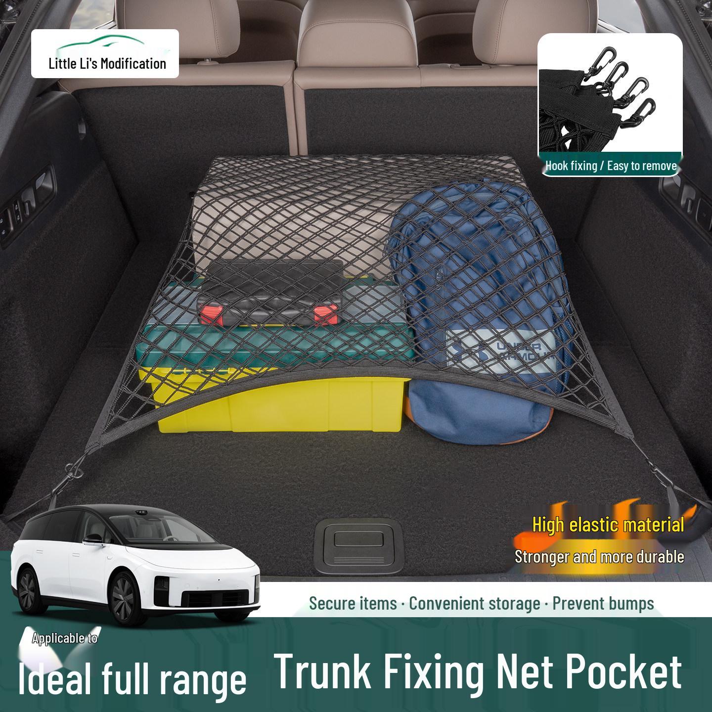 Ideal Trunk Elastic Net for i6, i8, L6, L7, L9 - Luggage & Storage Organizer Accessory Ideal L6/L7/L8/L9 - Single Layer Non-Elastic
