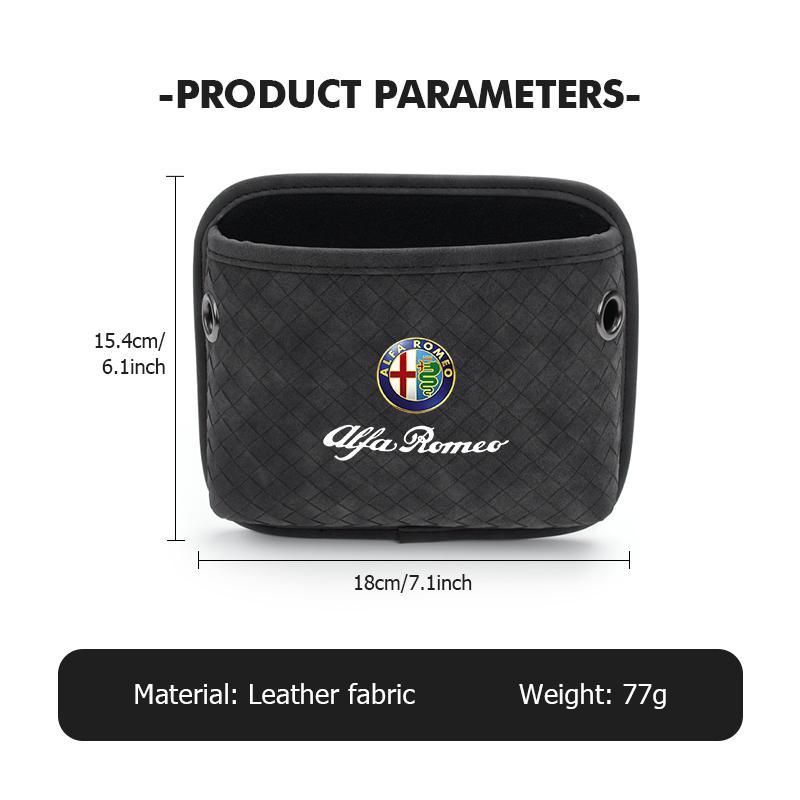 Car Door Hanging Bag Phone Storage Cup Holder Tidying Tool For Alfa Romeo Giulietta GT 159 147 156 Mito Brera Giulia Spider F1