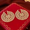 Pattern Disc Earrings High-end Palace Style Geometric Earrings for Women