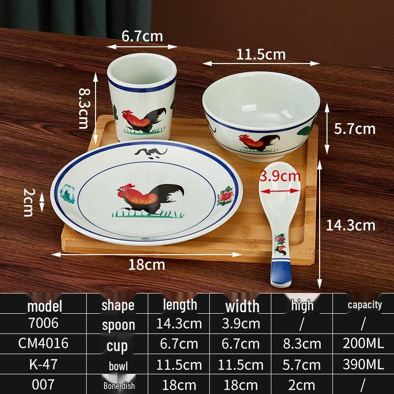 

Ruhan Melamine Restaurant Tableware 4-Piece Set