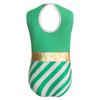 Kinder Mädchen Weihnachtskostüm Cosplay Tanz-Turnanzug Ärmelloser Jumpsuit Pailletten Streifen Gymnastik-Einteiler Body Weihnachtsmann Verkleidung