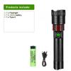 Super Bright LED Flashlights  Rechargeable Long Range Torch 2000m Telescope Zoom Whaterproof Powerful Camping Fishing Lantern