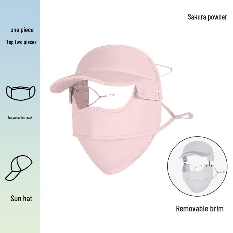 WEZHO Outdoor Sun Protection Full Face Mask with Detachable Brim