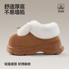 2025 new bow cotton shoes home indoor velvet warm outer wear heightening non-slip snow boots