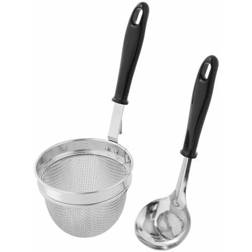 

PRO SERIES Black Handle Miso Strainer Set, Professional Grade