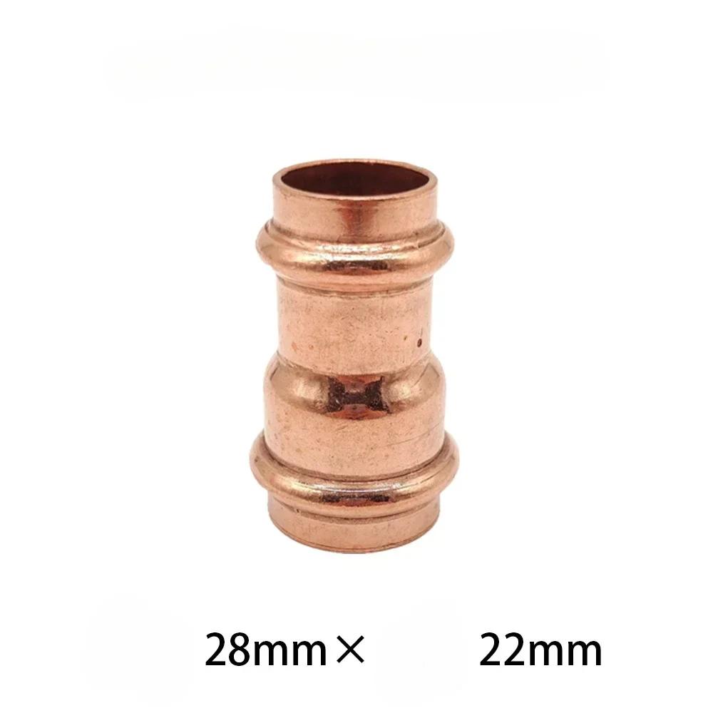 I.D 15-54mm Copper Double Clamp Pressure Pipe Fittings, Direct V-shaped Clamp Pressure Straight Through Water Pipe Joint