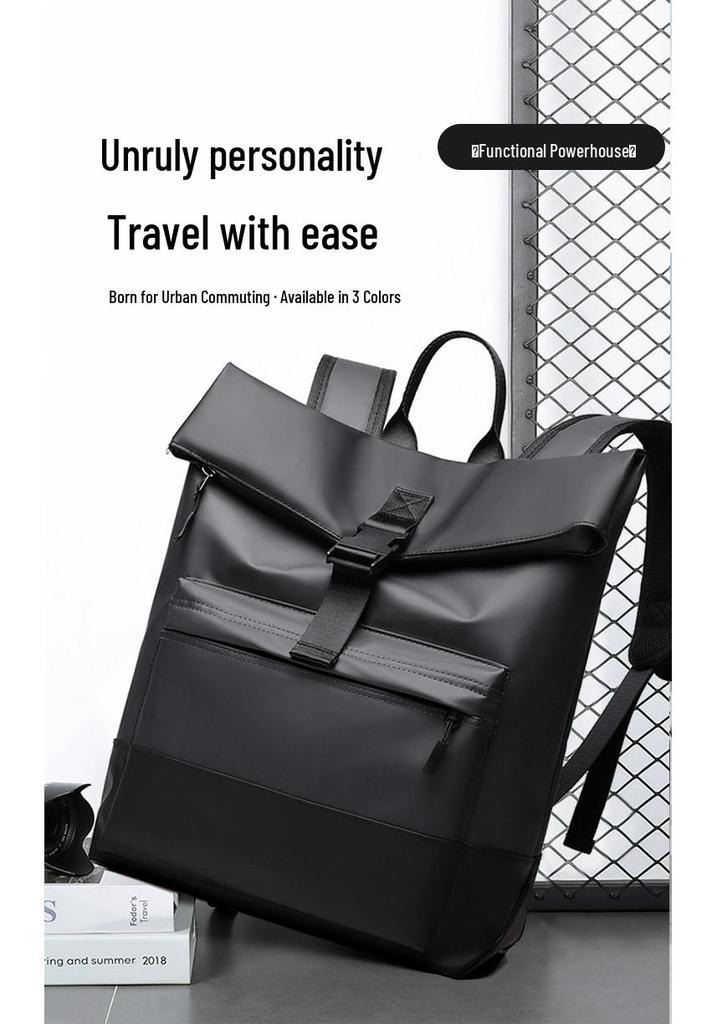 Trendy Waterproof Double Shoulder Backpack - Fashionable, Versatile, Large Capacity for Laptops