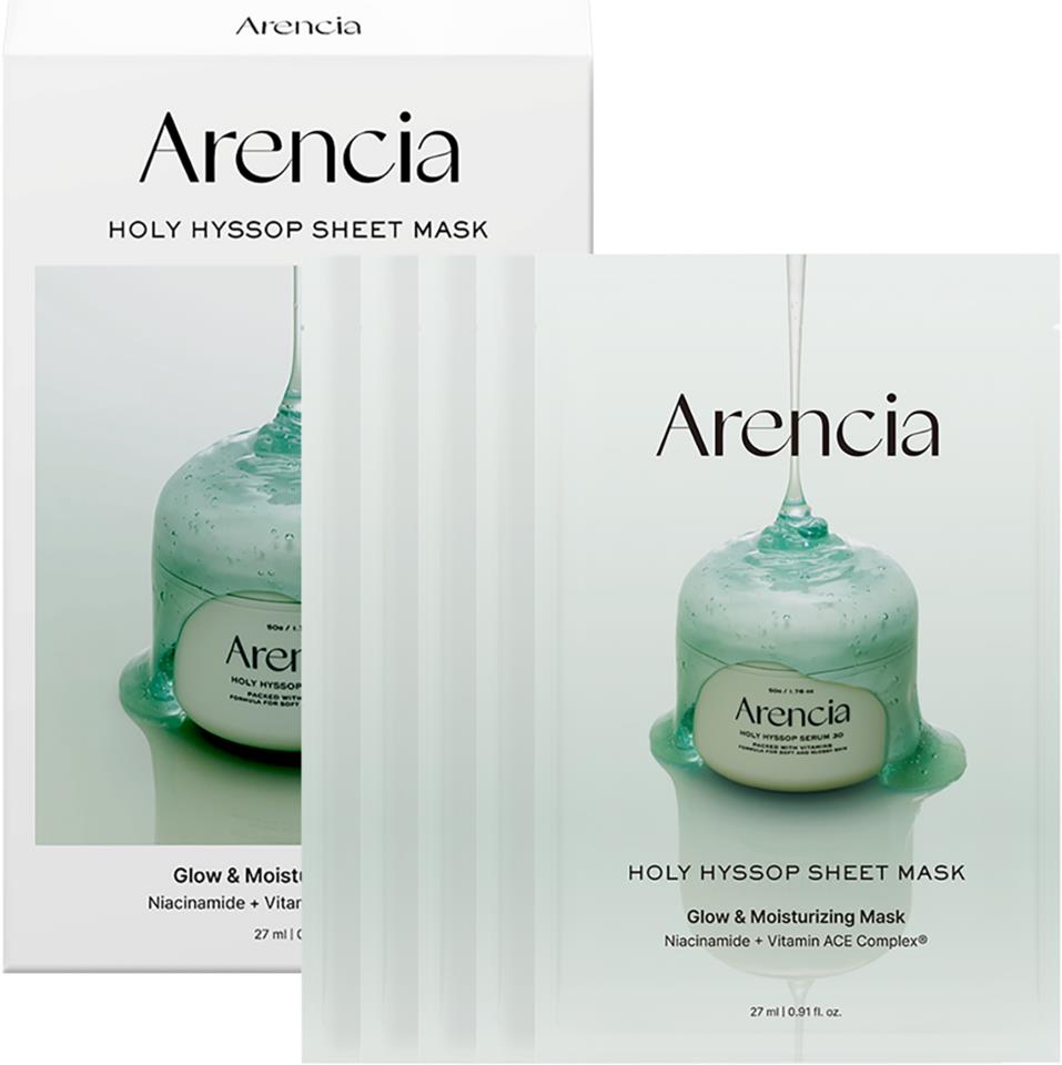 arencia Holy Hyssop Sheet Mask 27ml X 5ea
