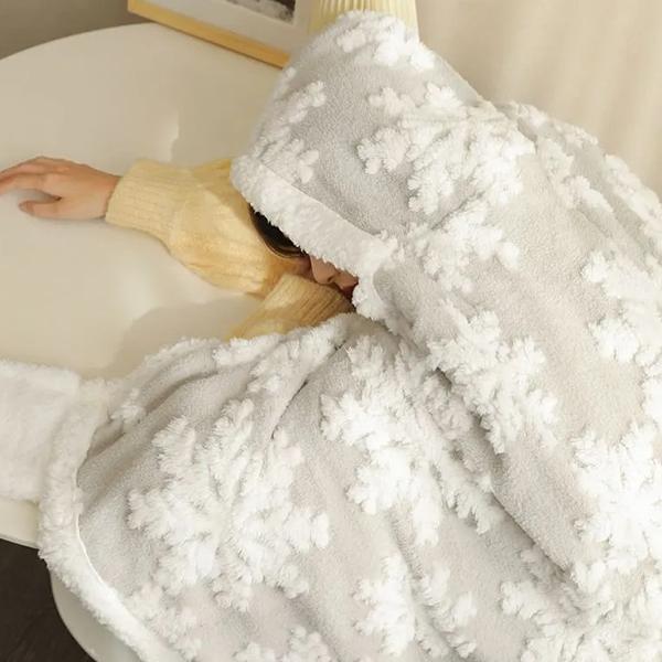 WTEMPO Toamnă Iarnă Crăciun Fulg de Nea Gros Lână Miel Multifuncțional Pătură Șal Pelerină Pătură Flanel Mare Pătură de Pui de Somn