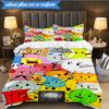 Buntes Trauminsel-Collage 3er-Set K-Pop-Musikgruppe Bettwäsche-Set, Ideal für Schlafzimmer, Wohnheim, Inklusive Bettbezug und 2 Kissenbezügen, Fan-Geschenke