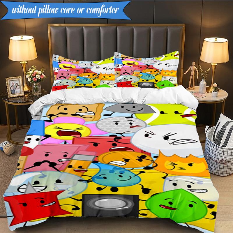 Buntes Trauminsel-Collage 3er-Set K-Pop-Musikgruppe Bettwäsche-Set, Ideal für Schlafzimmer, Wohnheim, Inklusive Bettbezug und 2 Kissenbezügen, Fan-Geschenke