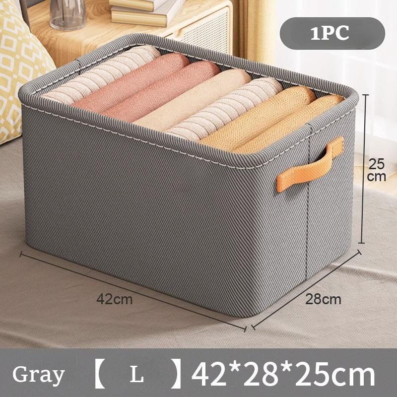 Non-Woven Fabric Storage Box with Thick Steel Frame Versatile Clothes Organizer for Dorms Homes, Hand Washable Available