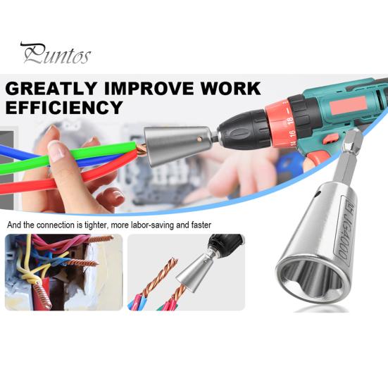 Wire Twister Tool Electrical Power Drill Wire Connector Heat-Resistant Rustproof Reusable Wire Nut Twister Cable Stripping Tool