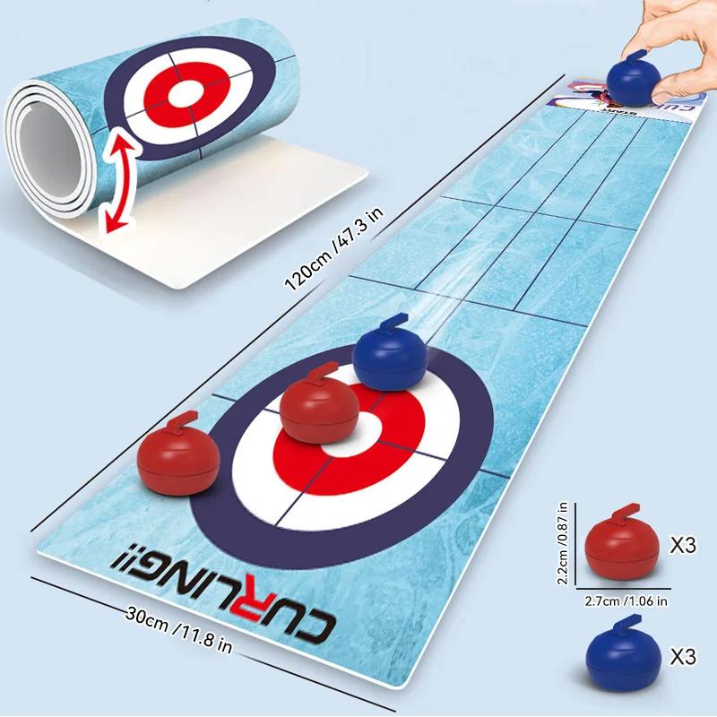 Soccer Curling Board Game - Children Interactive Social Indoor Bowling Table Games Mat Family Friend Party Fun Toy for Kids