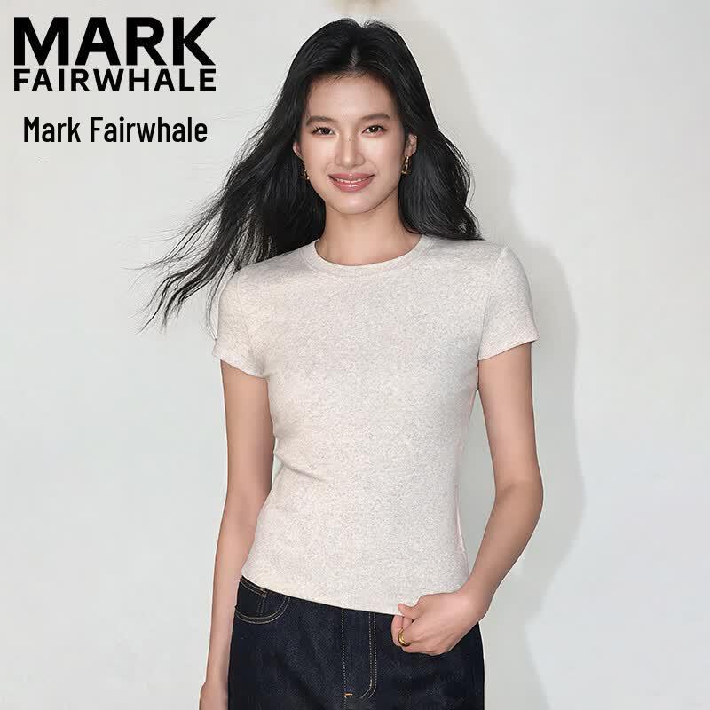 Mark Fairwhale Women s Slim Fit Round Neck Short Sleeve T-shirt L
